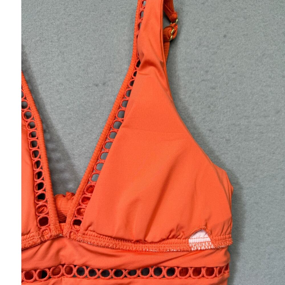 BECCA by Rebecca Virtue Modern Edge One-Piece Coral Rose Small $148 - Picture 9 of 11